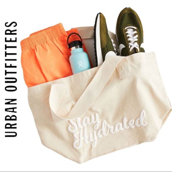 NEW Urban Outfitters UO Stay Hydrated Day Tote Bag - Picture 4 of 5